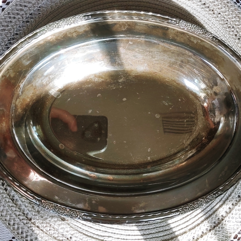 Camille 6012 Silver Oval Dish
